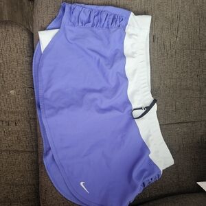 Nike Girls' Purple Athletic Skort with White Waistband
